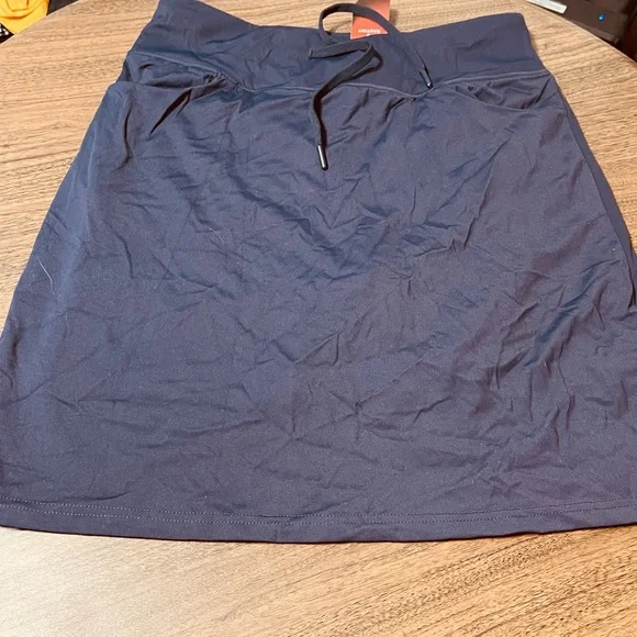 Everyday Drawstring Navy Mini Skirt - Picture 2 of 8